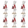 6PK Urban Reindeer with Presents Standing Christmas Decoration 31cm Red