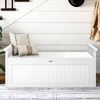 ALFORDSON Storage Bench Wooden Entryway Chest Rustic White XL Size