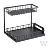 P&P Silver Wire Pull Out Storage Shelf Maximizes Kitchen Or Bathroom Space