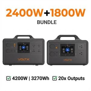 Voltx 3270wh Power Station 4200w Total (2400w + 1800w Bundle)