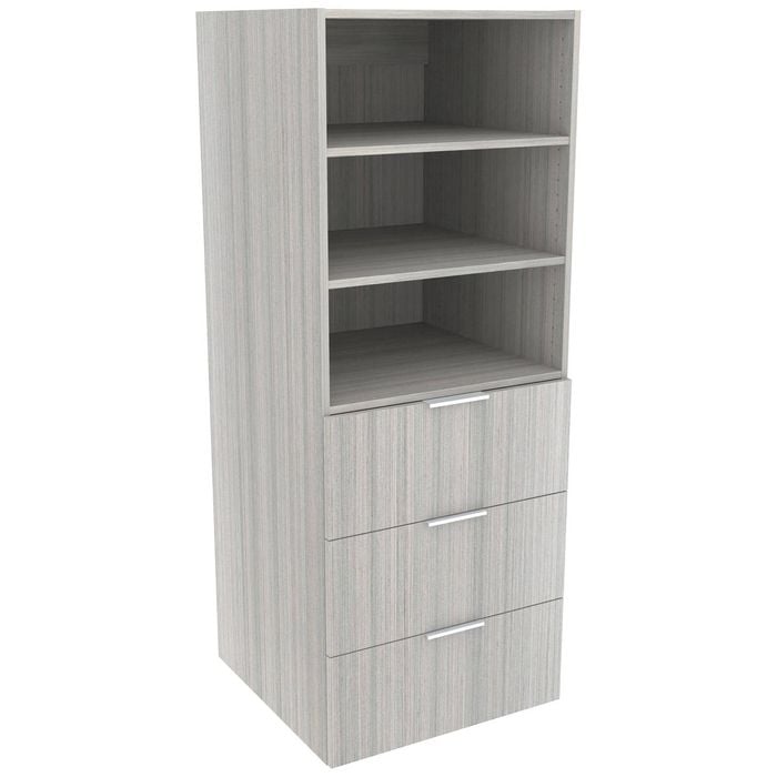 Lugna 1536 x 600 x 580mm Mist Ready to Assemble Robe Insert 2 Shelf 3 Drawer Unit