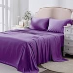 Queen Bed Sheet Set 2000TC Bedding Sheets and Pillowcases, Purple