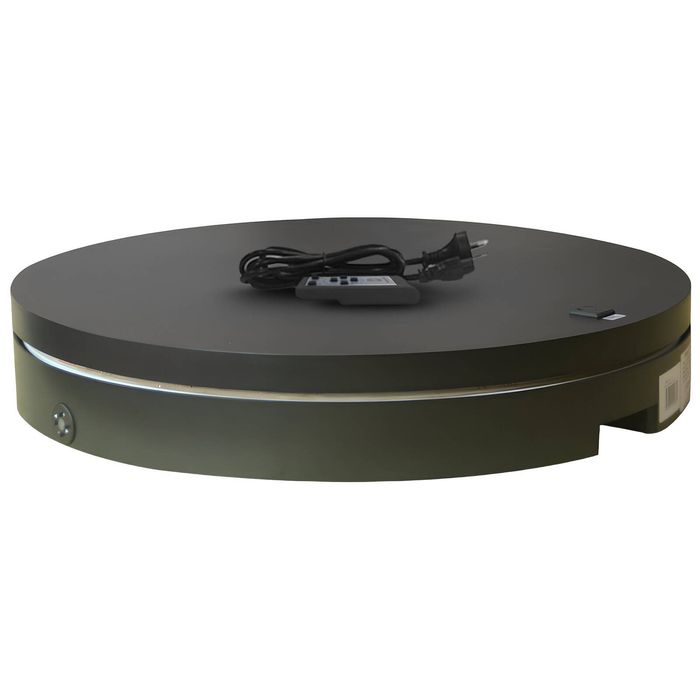 Christabelle 80cm 200kg Commercial Electric Shop Display Rotating Turntable Platform with Power Outlet - Black