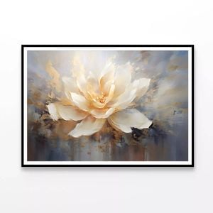 Flower Abstract Oil Painting  Print 100% Australian Made 120x90cm  (Poster)