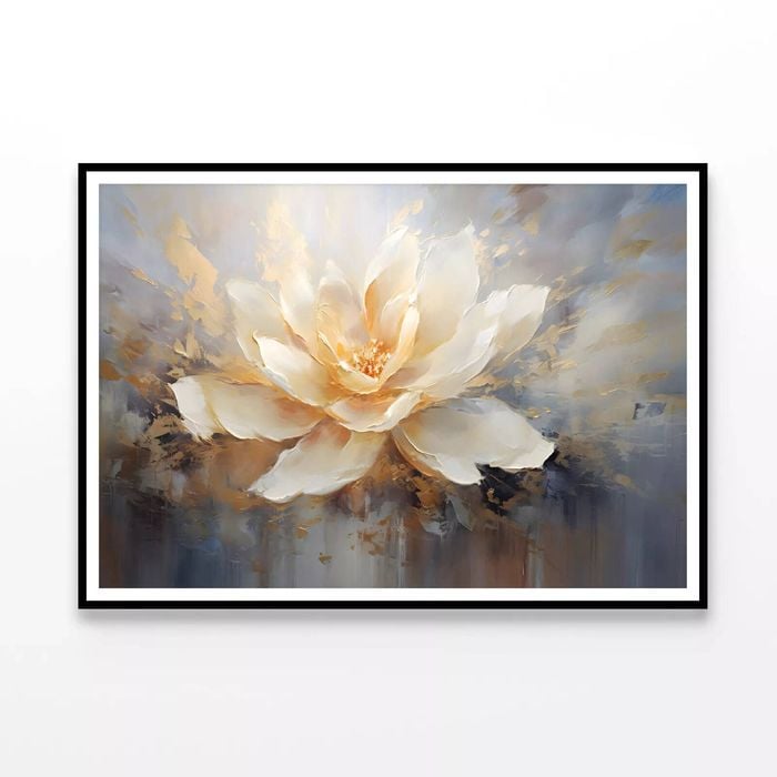 Flower Abstract Oil Painting  Print 100% Australian Made 120x90cm  (Poster)