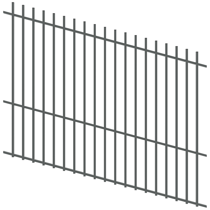 ProtectorAl 1201 - 2400 x 1800mm Monument Raked Up to 15º Batten Pool Fence Panel