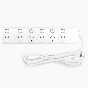 Arlec 6 Outlet Individually Switched Powerboard