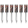 6PK Topchef Stainless Steel Long Handle Barbeque Grilling Tongs 40cm Silver