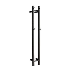 Hotwire 1200mm Black Double Vertical Heated Towel Rail