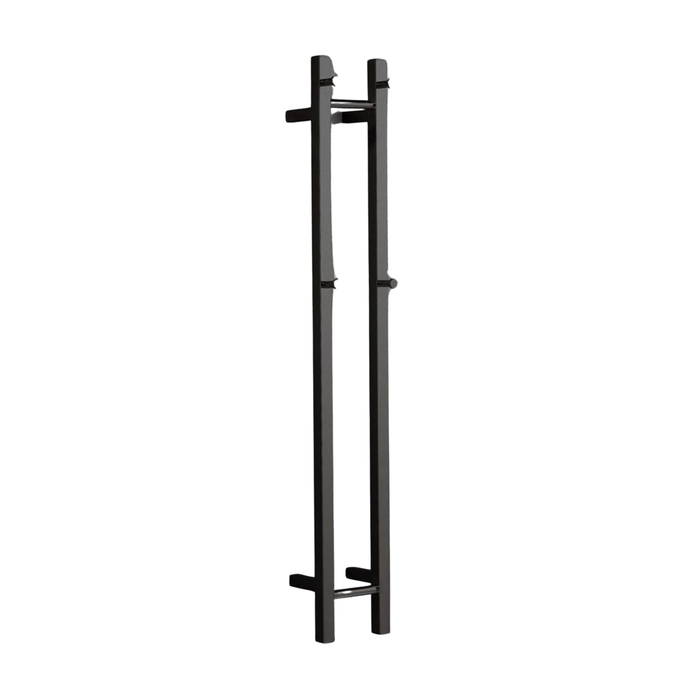 Hotwire 1200mm Black Double Vertical Heated Towel Rail