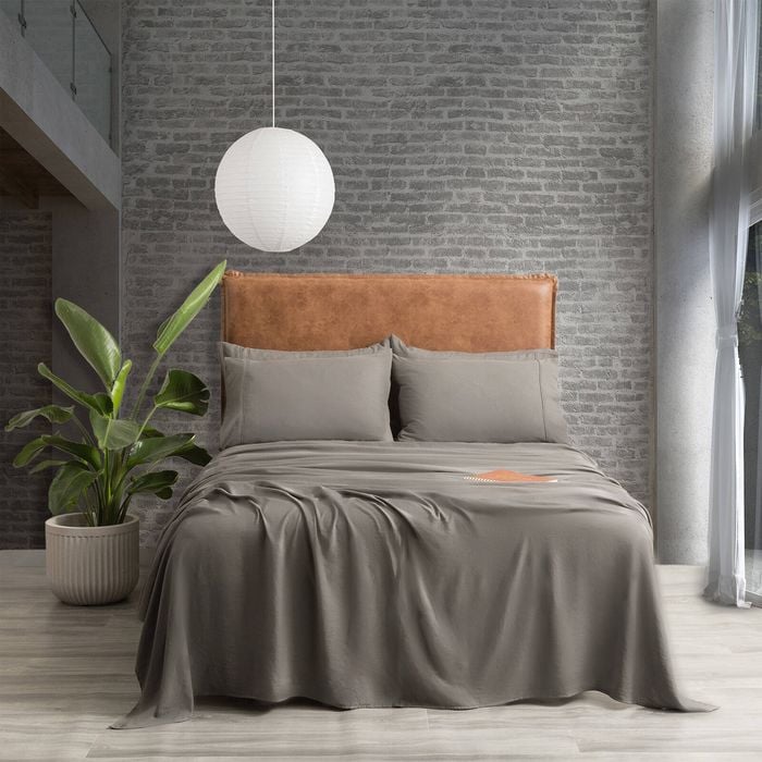Ddecor Home Ultra Plush Queen Microfiber Sheet Set Vintage Washed Granite