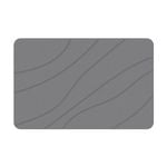 Hard Diatomite Bath Mat Stone Super Dry AntiSlip Foot Shower Mats in Dark Grey