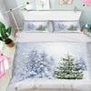 3D Snow Field Christmas Tree 351 Bedding Set Pillowcases Quilt Duvet Cover Set Queen King