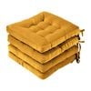 Cadence & Co. Vivienne Velvet Seat Cushion 4 Pack Marigold