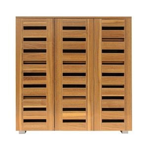 Wooden Shoe Storage Cabinet Shoe Rack Shelf Organiser for 30 Pairs Shoes Oak Colour