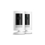 Ring White Stick Up Cam Battery Outdoor Camera - 2-Pack