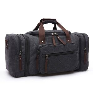 Lifebay Canvas Travel Duffel Tote Bag Black