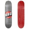Rad Board Co Logo Skateboard Deck Checkers Black/White  Deck Width 7.75in