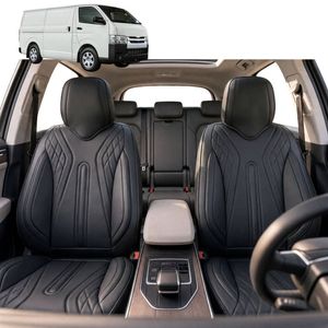 Australian Goose Front Seat Covers for Toyota Hiace Van 2005 - 2019 (LWB) - PU Leather, Black (2pc)