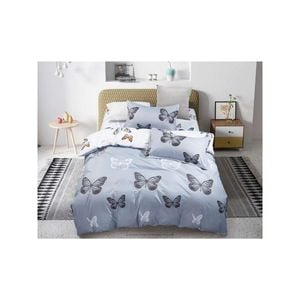 3D Grey Butterfly 143 Bed Pillowcases Quilt King Single Size