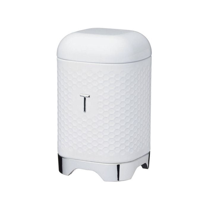 Kitchen Craft Lovello Retro Carbon Steel Tea Canister Caddy 19cm Ice White