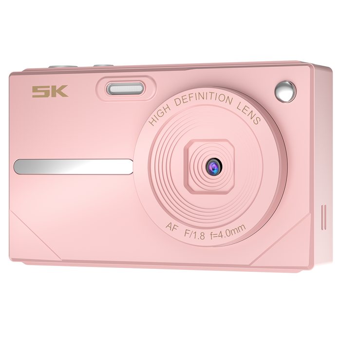 64MP UHD 5K Digital Camera 2.8" IPS Display WiFi APP 16x Zoom - Pink