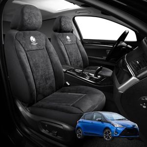 Australian Goose Edition Front Seat Covers for Toyota Yaris 2011 - 2020 - Suede, Universal Fit - Black