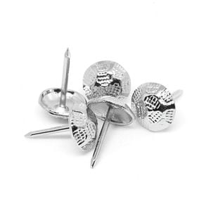 Pinnacle Nickel Plated Hammer Head Upholstery Nails - 50 Pack