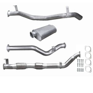 Ignite Exhausts Turbo Back For Toyota Landcruiser 79 Series V8 D/cab 3" Cat & Muffler Raw Aluminised Steel