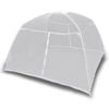 vidaXL Camping Tent Fiberglass White Outdoor Park Family Hiking Mosquito Net