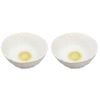 2PK Urban Ceramic Round Flower Serving Table Bowl 16x7cm White/Yellow