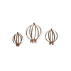 3pc Metal Topiary Ball Set Garden Decor - Rust - Ball Set