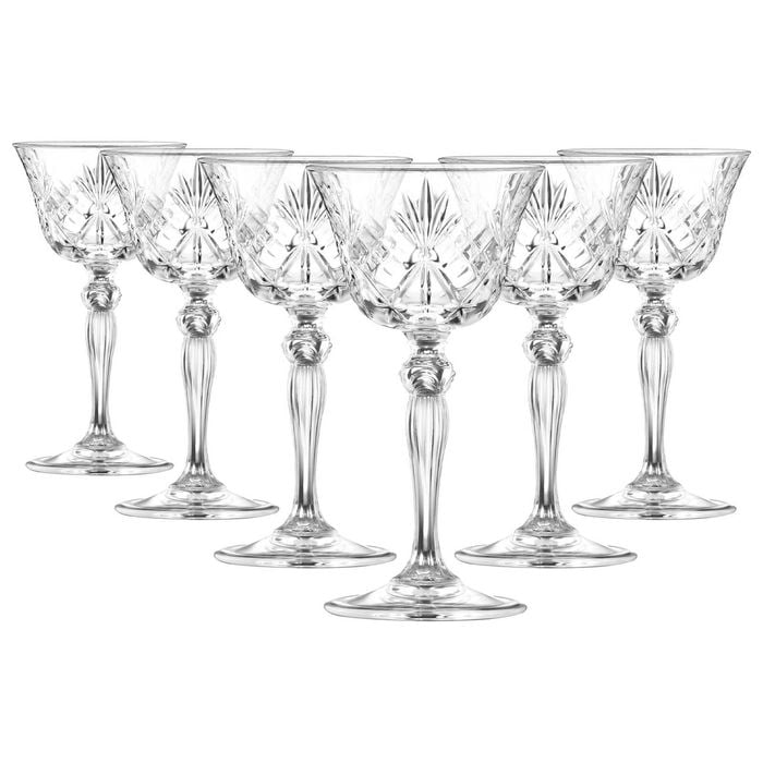 RCR Crystal Melodia Glass Champagne Saucers - 160ml - Pack of 6