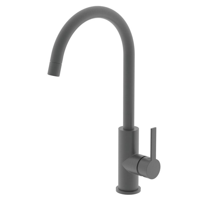 Greens Penny PVD Gun Metal Gooseneck Sink Mixer All Pressure