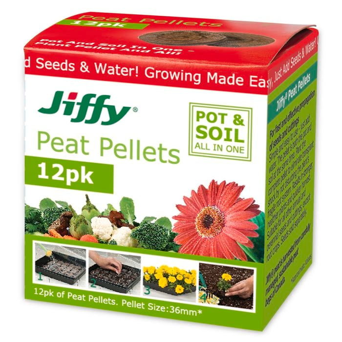 Jiffy 36mm Peat Pellets - 12 Pack