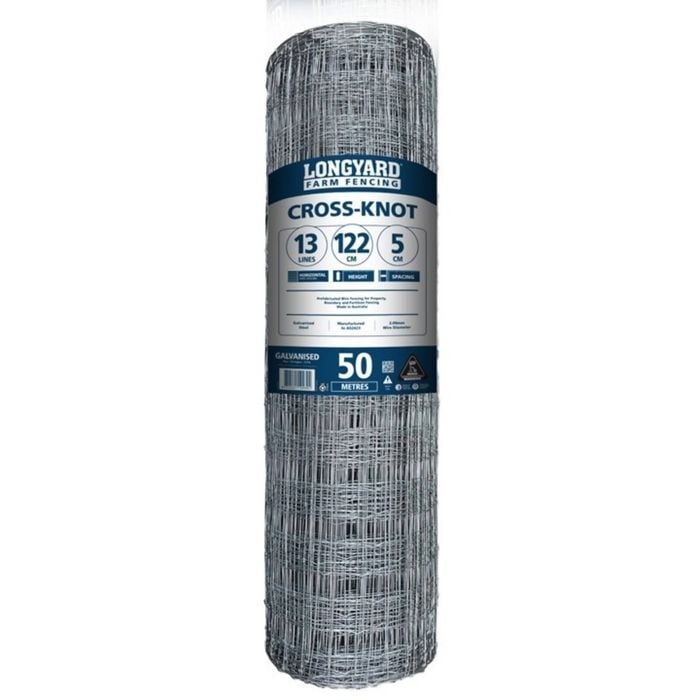Longyard 1.12 x 50m Cross Knot Wire Mesh