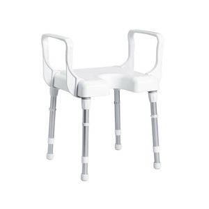 Shower Chair with Armrests - Lightweight, Adjustable, Waterproof & Safe for Elderly and Disabled