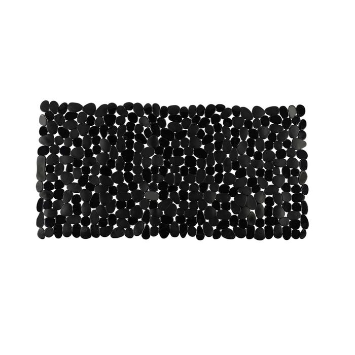 Barelli 35 x 70cm Non-Slip Black Pebble Bath Mat
