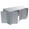 Build-a-Shed 1.5 x 4.5 x 2.0m Skillion Double Plus Double Hinged Side Doors Shed - Zinc