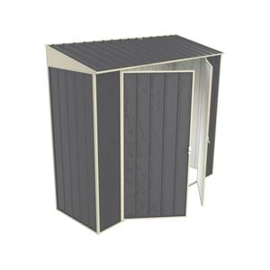 Build-a-Shed 0.8 x 2.3 x 2.0m Skillion Double Hinged Side Door Shed - Grey