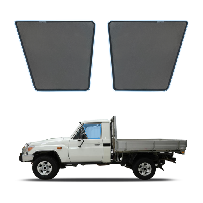 AUSGO Magnetic Window Sun Shade for Toyota Landcruiser 79 Land Cruiser 79 Ute LC79 2-Piece Set Car Shades