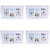 4PK Frankie & Me Wooden Collage 4x6'' Triple Picture Frame Home Decor White