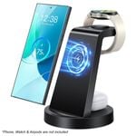 3 in 1 Wireless Charging Station for Android White
