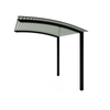 Exterior Life 6.0m Miami Curved Black/Woodland grey Pergola