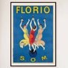 Galrie Stunning Florio S.O.M. Vintage Art Nouveau Poster by Leonetto Cappiello Home, Black Frame, A4 21 x 30cm (8 x 12inch)