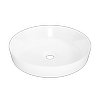 New England Joinery 400mm White Gloss Radius Basin