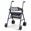 Costway Rollator Walker Seat Foldable Mobility Walking Frame 8-Level
