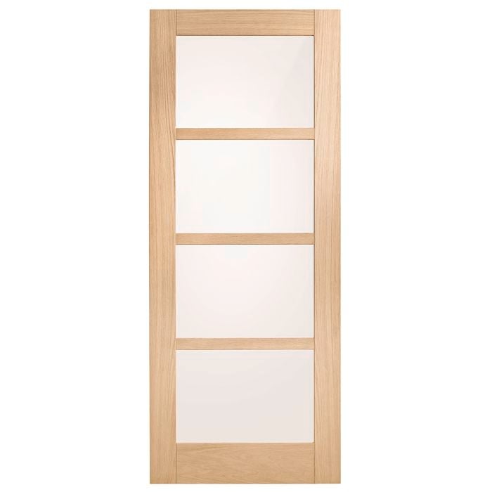 Corinthian 2340 x 920 x 35mm Internal Door White Oak Moda Translucent Glass AMODG4