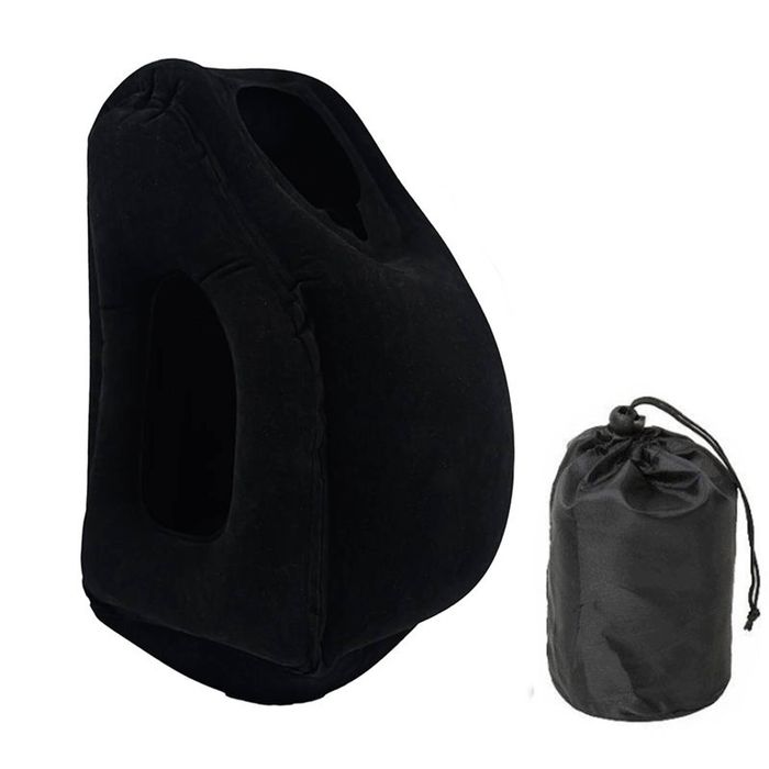 Catzon Inflatable Travel Pillow Multifunction Used for Airplane Sleeping Rest-Black