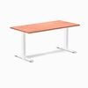 Desky Fixed Height Red Cedar Softwood Desk 150x75cm White Leg